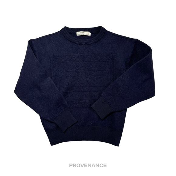 🔴 Balenciaga Crewneck Wool Sweatshirt - Deep Navy M - Picture 3 of 10